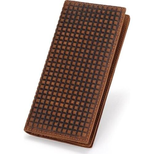 Brand Business Men Wallet Long Genuine Leather Clutch Wallet Purse Male Hasp 100% Cow Leather Card Holder Coin Purse