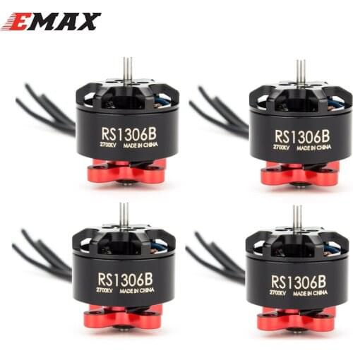 4pcs/lot Original EMAX RS1306B 2700KV 4000KV Brushless Racing Motor 3-4S RS1306 Version 2 Motor for RC FPV RACER Quadcopter