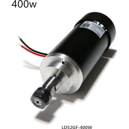 400w ER11 12000rpm Brush DC spindle motor 48VDC 52mm diameter Electric spindle high speed brush spindle motor PCB