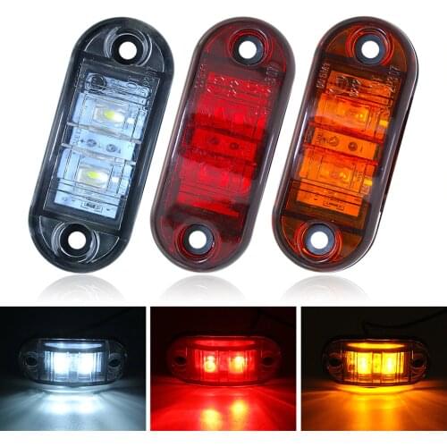 1pcs 12V 24V LED Car Side Marker Light Tail Brake Bulb Signal Lamp for Truck Trailer Lorry Turn Indicator Light Warning Lamp