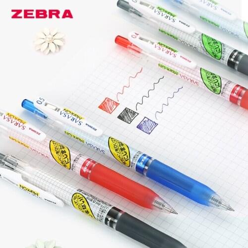 6pcs Zebra JJ77 SARASA MARK ON Gel Pens Not Fuzzy Pen Quick-Drying Limited Grid Body 0.4/0.5mm Japanese Stationery