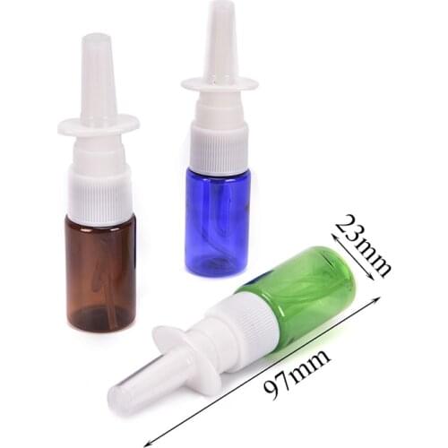10ml Empty Bottle Plastic Nasal Spray Bottles Pump Sprayer Mist Nose Spray Refillable Bottles For Medical
