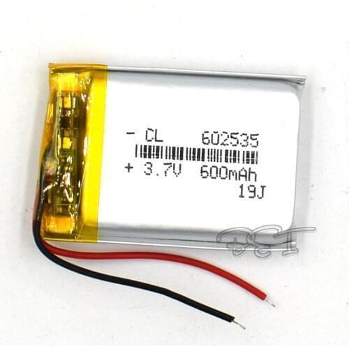 5Pcs 3.7V Lithium Navigator Rechargeable Li-polymer Battery 602535 600mAh Li-Po MP4 Batteries GPS MP3 MP5 Li-ion Cell Speaker