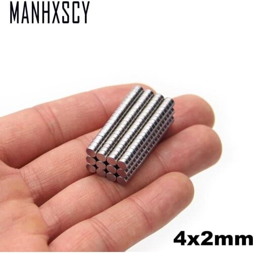 5000pcs Neodymium N35 Dia 4mm X 2mm Strong Magnets Tiny Disc NdFeB Rare Earth For Crafts Models Fridge Sticking magnet 4x2mm