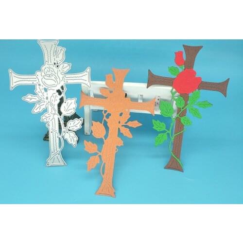 Wood grain cross flower winding lace DIY metal cutting dies, scrapbook card making, embossed background, handmade artwork