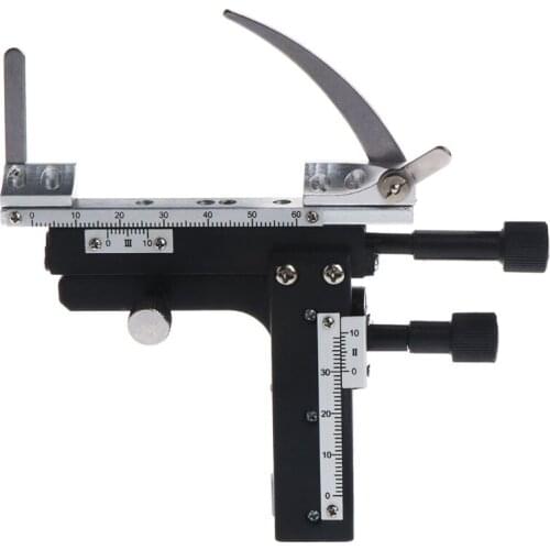 Microscope Attachable Mechanical Stage X-Y Moveable Caliper Vernier with Scale 16FA