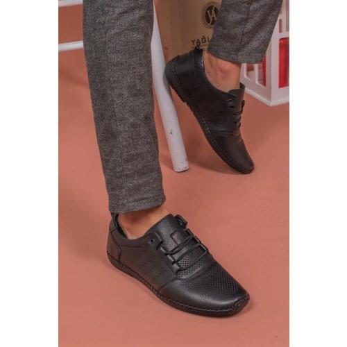 Yağlıoğlu Kundura Male Genuine Leather Heel Jelli Rawhide Sandals Shoe