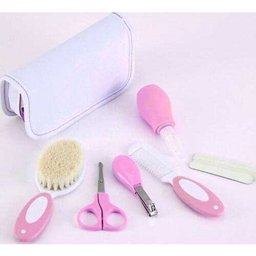 Null 1 Set Baby Nursing Kit Nail Clippers Trimmer Brush Comb Soft Professional Portable All in One Newborn Children Care