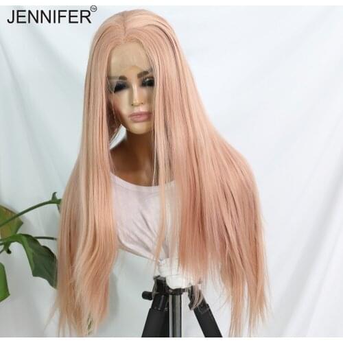 Synthetic Wig Lace Front 28 Inch Long Straight/Wave Orange/Purple Color Wigs For Women Heat Resistant Fiber