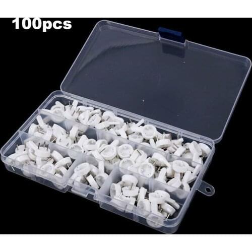 100Pcs Photo Frame Plastic Nail Painting Mirror Clock Wall Hook Hanger Concrete Hard Wall Utility Hooks White For Photo Frame