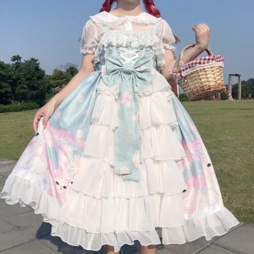 Palace princess tea party sweet lolita dress Fantasy daily cute cat daydream Lolita vintage bowknot dress victorian kawaii girl