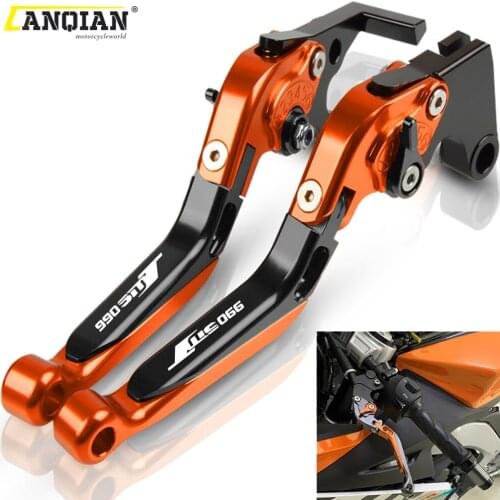 For 990SMT 2009 2010 2011 2012 2013 Motorcycle CNC Adjustable Extendable Foldable Brake Clutch Levers 990 SMT Accessories