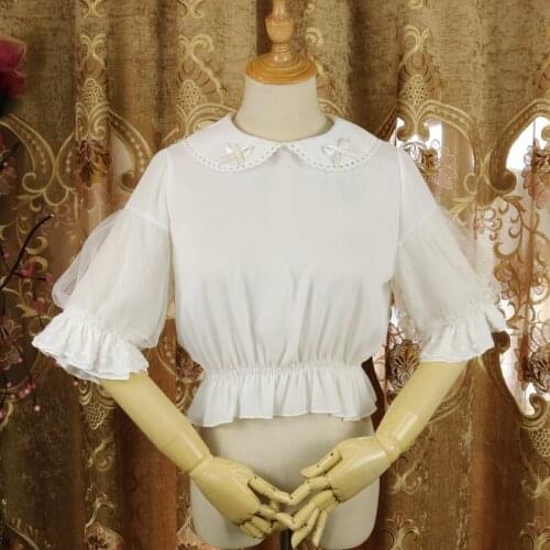 Chiffon Blouse Lolita Sweet Women Tops Kawaii Lolita Tops