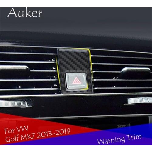 Car Dashboard Dash Warning Light Alert Push Button Switch Trim Ring Cover Accessories For VW Golf MK7 2013-2019