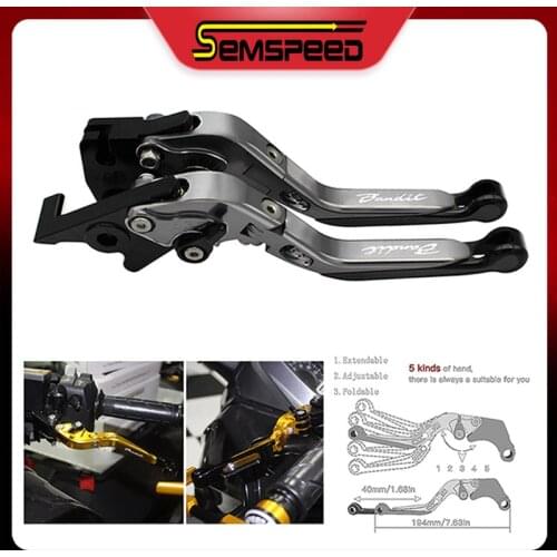 SEMSPEED Folding Extendable Motorcycle Handle Brake and Clutch Levers For SUZUKI Bandit 650S GSF 1250 GSF 1200 GSF 650 BANDIT