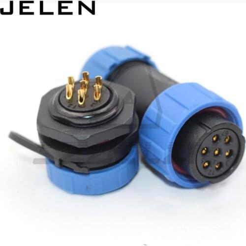 SP21 Male and female 7 pin connector waterproof Robot power connector 7 pin dust cover ip68 waterproof and dust-proof connector
