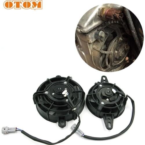 OTOM Motorcycle One 4"/5" Radiator Fan Motocross Universal Ultrathin Large Flow Standard Motor Oil Cooler Electric Fan Accessory