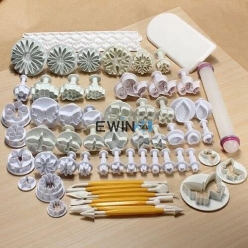 1 Set x Cake Mold Decorating Fondant Plunger Cutters Tools Mold Cookies