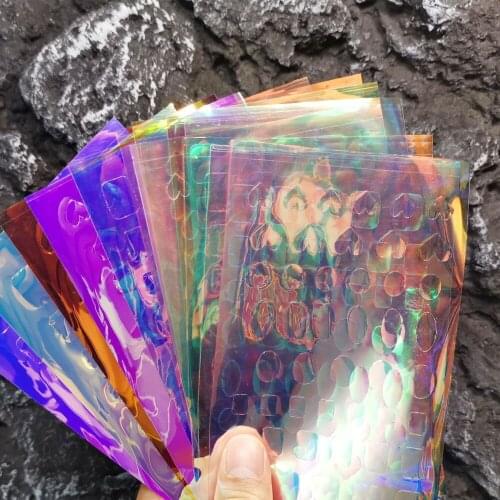 10/11/16 Pcs 3D Nail Foils 1Set Aurora Ice Cube Nail Sticker Decals Holographic Film Nail Decal Self-Adhesive