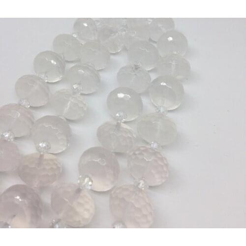 13x18mm Natural White Crystal Multifaceted Rainbow Gemstone DIY Beads Jewelry Bracelet Necklace Pendant Decoration Gift