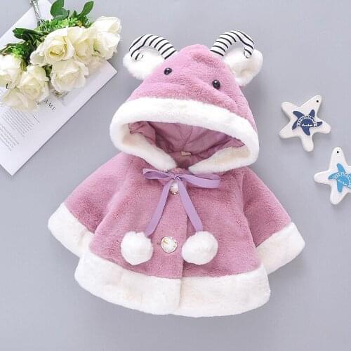 2020 Children Girls Coat Lovely Wind Little Goat Childrens Autumn Winter Contrast Cape Princess Wide Pine Sweater