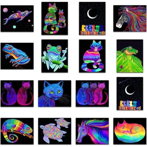 3D Diamond mosaic Cartoon dragon tortoise Full Diamond embroidery animal frog transforming Diamond painting colorful whale horse