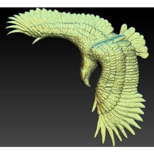 Eagle 3D Model Relief for CNC Router 3D Printer Artcam Aspire Bas Relief in STL file format