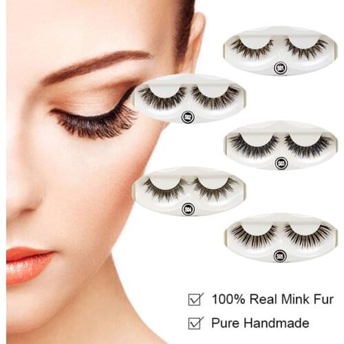 5 Pairs Handmade False Eyelashes Naturally Long False Eyelashes Variety of Optional Eyelashes 3D Beauty Cosmetic Fake Eyelashe