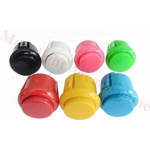 50 pcs copy SANWA push button 24mm arcade button switch buttons Round Push Button for arcade cabinet DIY 7 color choose