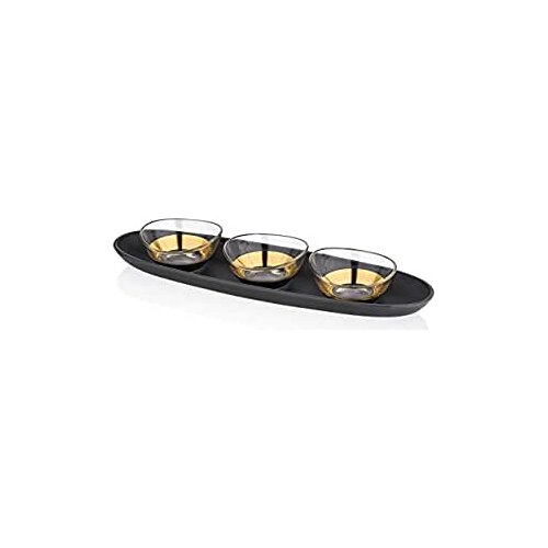 Decorium Vision Black 4 Pcs Appetizer Set