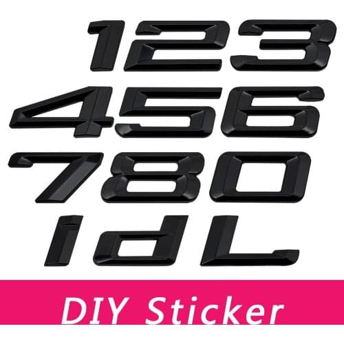 DIY Sticker for BMW X2 X4 X6 X7 M5 F11 F10 E36 E39 E87 E90 220i 330 760 Metal Emlem Letter Rear Trunk Decal Car-styling Auto