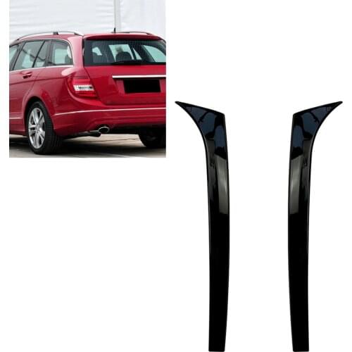 Rear Window Side Spoiler Wing Trim For Mercedes Benz W204 S204 Wagon 2007-2014 Car Exterior Trunk Tailgate Splitter Canard Lip