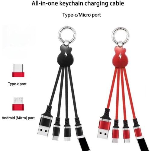 Usb short charging cable for samsung s20 s10 keychain type c charge wire for huawei p30 micro illuminate charge line for oppo