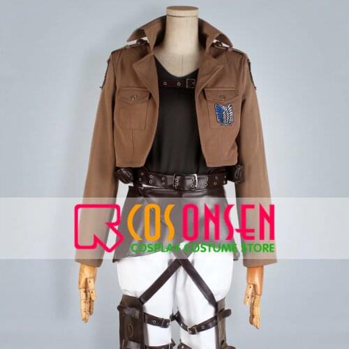 COSPLAYONSEN Attack on Titan Scout Legion Recon Corps Shingeki no Kyojin Ymir Cosplay Costume Adult Costume