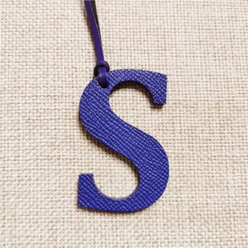 Leather English Letters Charm S Character Bag Pendant