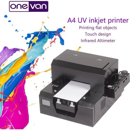 A4 small inkjet printer with plane and cylinder integrated for silicone/plastic/acrylic/metal printing colorful printing machine