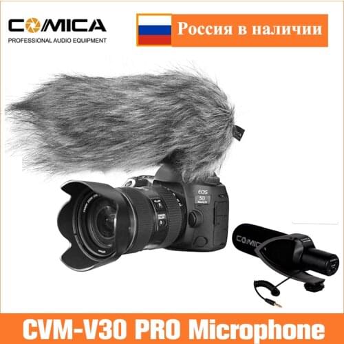 Comica CVM-V30 PRO Camera Microphone Electric Super-Cardioid Directional Condenser Video Microphone for Canon Nikon Sony DSLR