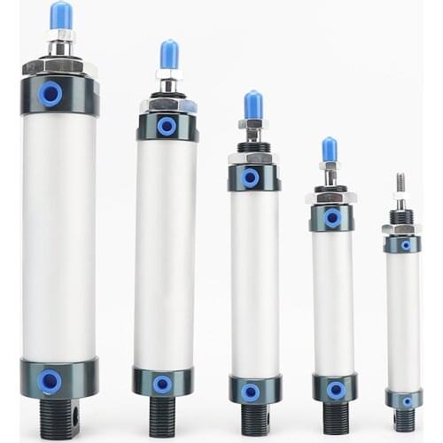 Mini Cylinder Double Acting Standard Pneumatic Cylinder Aluminum Alloy Small Cylinder Piston Cylinder Mal Series Bore 25-500mm