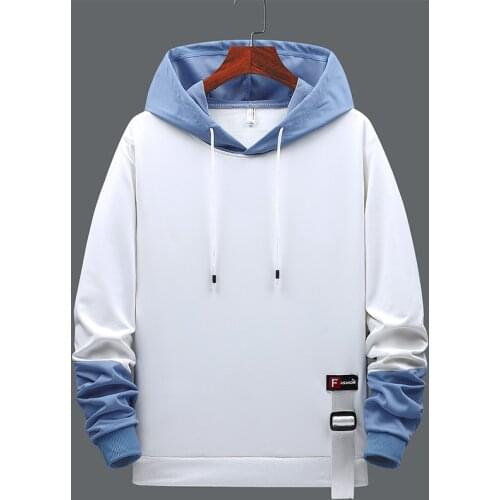 Mens Spring and Summer Hoodies Casual Mens Sports Hoodies Trendy Mens Loose V-Neck Student Jacket Pullover Hooded Teenagers