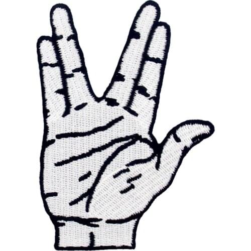 Embird patches Embroidered clothes patch Live Long and Prosper ceo-friendly handmade 3D applique patches for baby patch