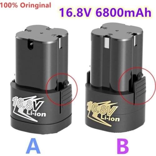New 16.8V 6800mAh Lithium Battery 18650 Li-ion Battery Power Tools accessories For Cordless Screwdriver Electric Drill Batter