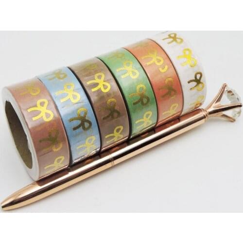 New Gold Foil Washi Tape Quality Stationery Diy Scrapbooking Photo Album School Tools Kawaii Scrapbook Paper Stickers Gift