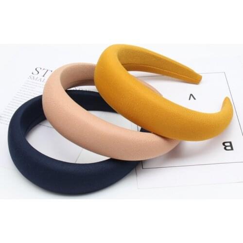 Hair Accessories Padded Headband For Women Breathable Hairbands Girls Sponge Plastic Hair Hoop Solid Bezel Hair Band