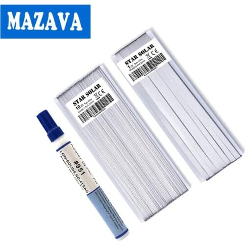 PV Ribbon for Tabbing 10M DIY connect 951 kester 1 M Flux Pen Soldering Rosin Solar Cell tab bus bar wire PV Solar Panel