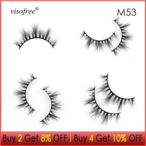 Visofree Eyelashes 3D Mink Lashes Wispy lash Cruelty free Mink Eyelashes Full Volume lashes Natural Long False Eyelashes Beauty