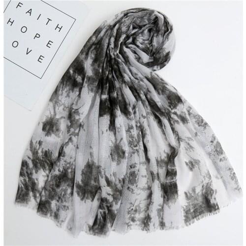 2019 New Ink Painting Print Fringe Scarves Shawl Trendy Long Ombre Print Wrap Hijab Muffler 6 Color Free Shipping