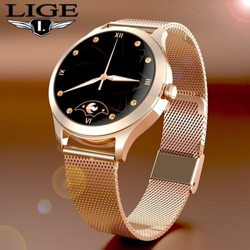 LIGE New Men Smart Watch Full Touch Fitness Tracker Sport Smartwatch Men Women Sleep Heart Rate Monitor Watches For IOS Android