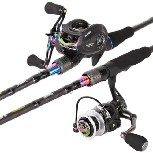 Ultra Light Fishing Sets High Carbon Fiber Spinning Rod Sea Pole Stream Pesca Carp Telescopic Casting Rod with Reel 1.8/2.1/2.4m