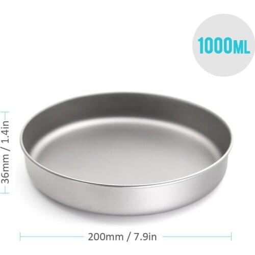 750ml Ultralight Titanium Frypan with Foldable Handle Outdoor Camping Hiking Picnic Cooking Frying Pan