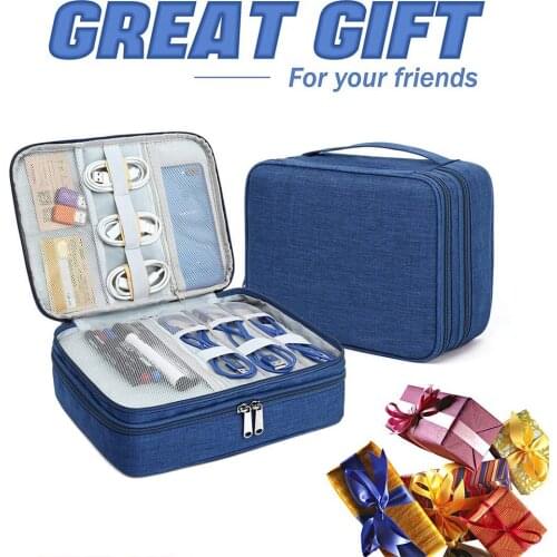 Waterproof Digital Storage Bag Organizer Holder Mobile Power Headset U Disk Data Cable Bag USB Gadget Organizer Container Durabl